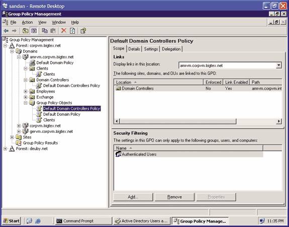 Управление групповой политикой Windows Server 2003. Дерево консоли групповой политики. Group Policy Management Console GPMC. Мочи GPO.